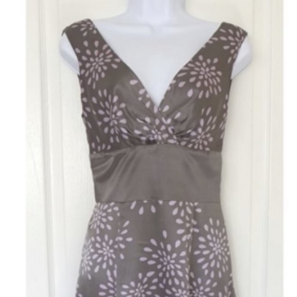 💗Ted Baker Sz4-6 Grey Lilac Silk Dress - Picture 1 of 7